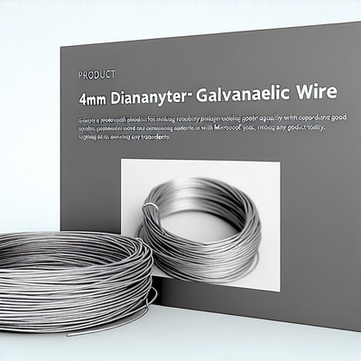 4mm Galvanized Steel Wire High Corrosion Resistance 350g/sqm Zinc Coating