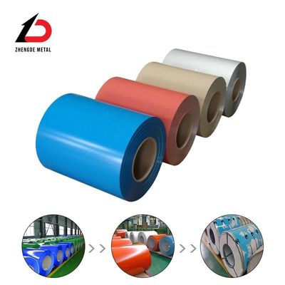 Op maat gemaakte Dx51d 0,3 mm-6 mm dik, warm gedompeld, gekleurd, bekleed met zink, aluminium, staal spoel, PPGI spoel met nivellering en aanpassing