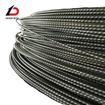 Stalen draad touw Prijs ASTM A421 3.8mm 4mm 5mm 6mm 1670MPa 1770MPa Geindent PC draad lage ontspanning Voorgespannen Beton staaldraad met goedkope prijs